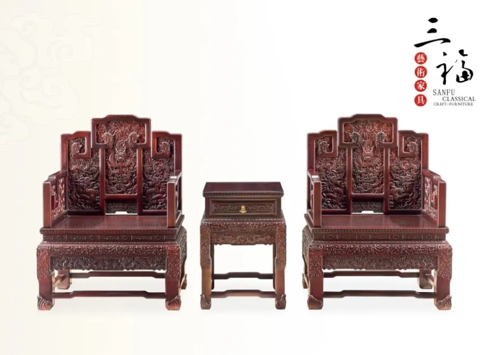 福建三福精品木雕家具作品展示
