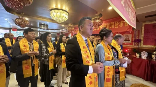 纽约法拉盛盛大纪念妈祖羽化升天1037周年